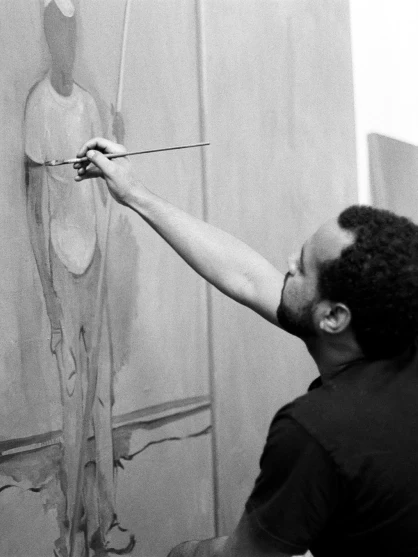 Noah Davis is painting